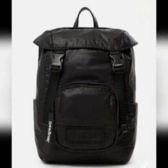Desigual Small Padded Backpack Black - Picture 2 of 7